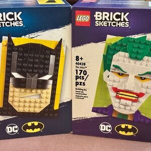 BUNDLE OF TWO UNOPENED LEGO DEC BATMAN BRICKSKETCHES